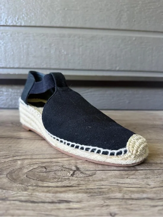 Tory Burch Women’s Catalina 3 Black Canvas Espadrille Slip-On size 9.5 - Picture 2 of 11